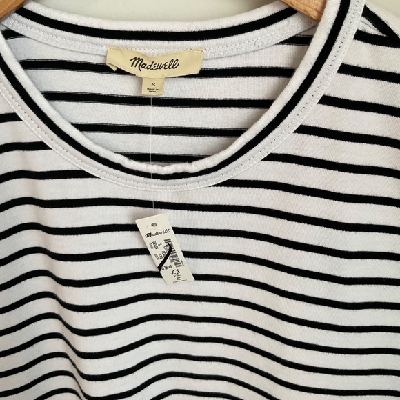 NWT Black/White striped Cotton Perfect Crewneck SZ Various - Picture 8 of 10